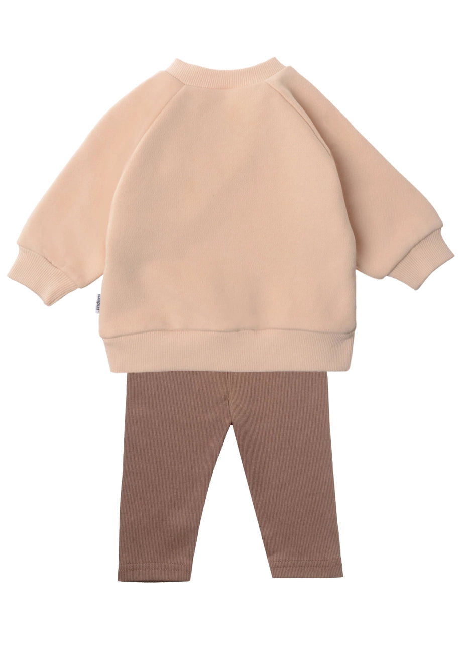 Ensemble avec sweat-shirt et leggings "Babyccino Club"