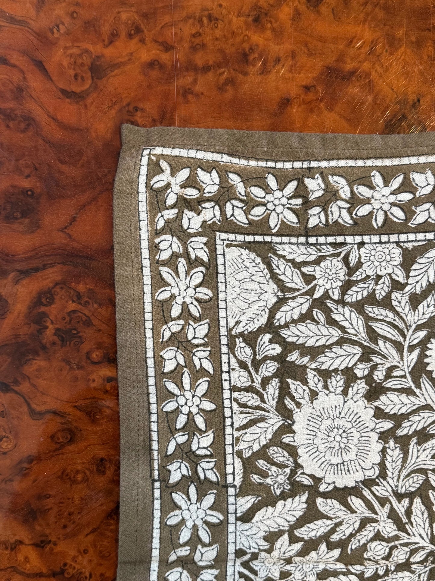Petit foulard ANTIOCHE Kaki - Byzantine - Margothe