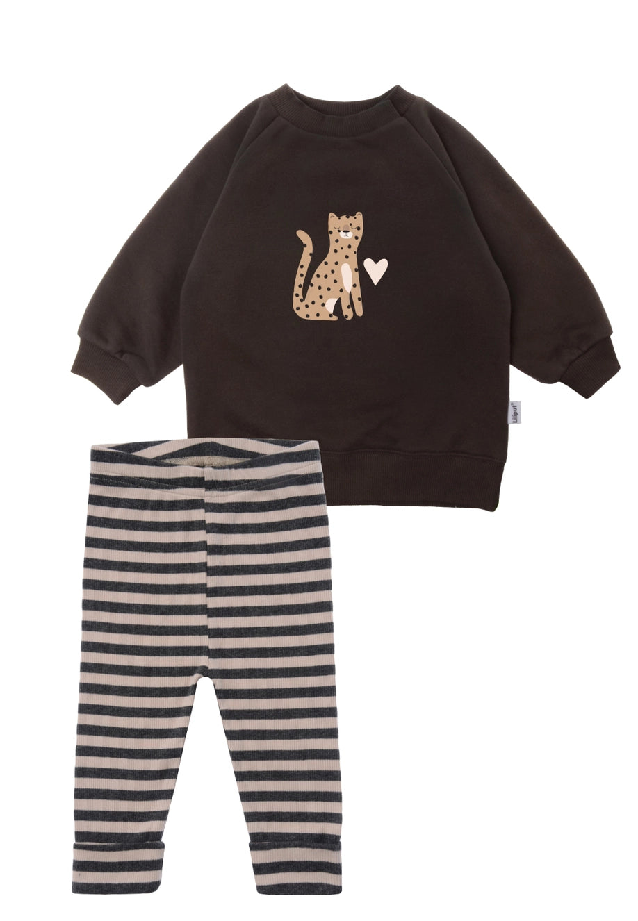 Ensemble 2 pièces avec sweat-shirt et leggings "Léopard"