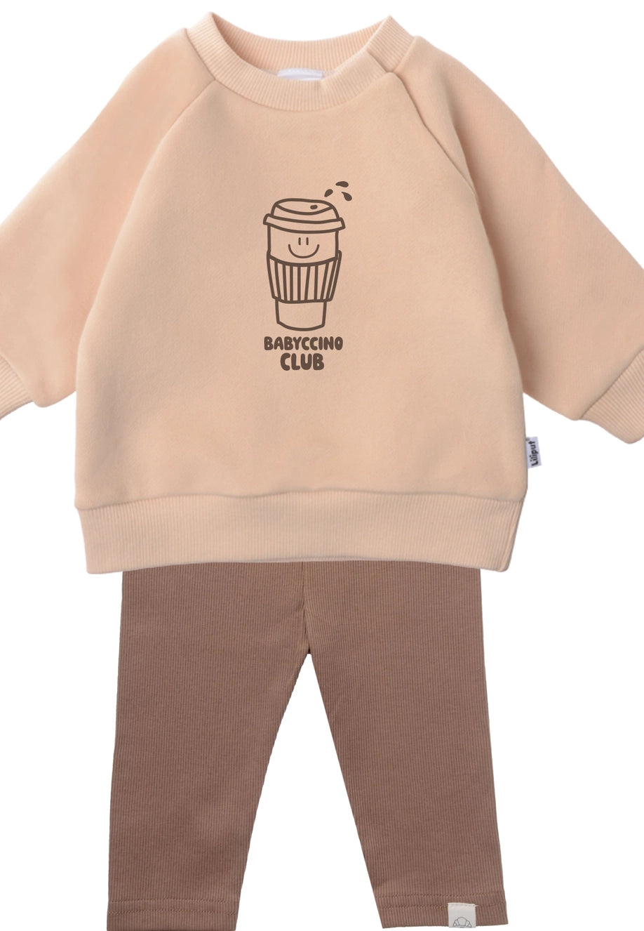 Ensemble avec sweat-shirt et leggings "Babyccino Club"