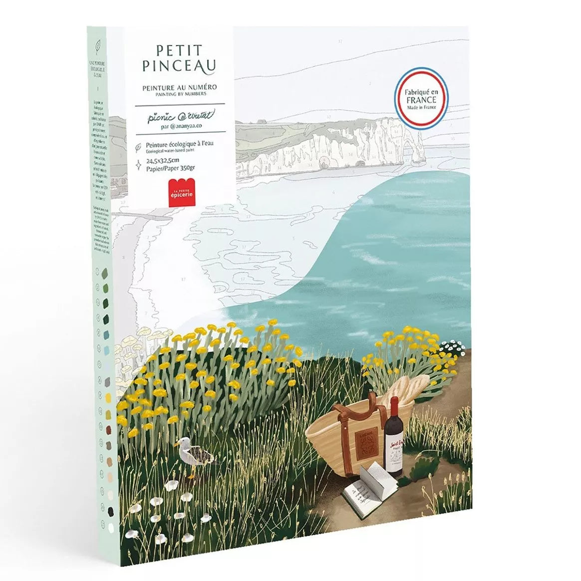 Coffret de peinture au numéro - Picnic à Étretat - Margothe