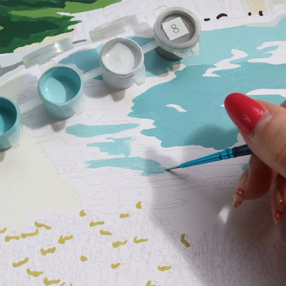 Coffret de peinture au numéro - Picnic à Étretat - Margothe