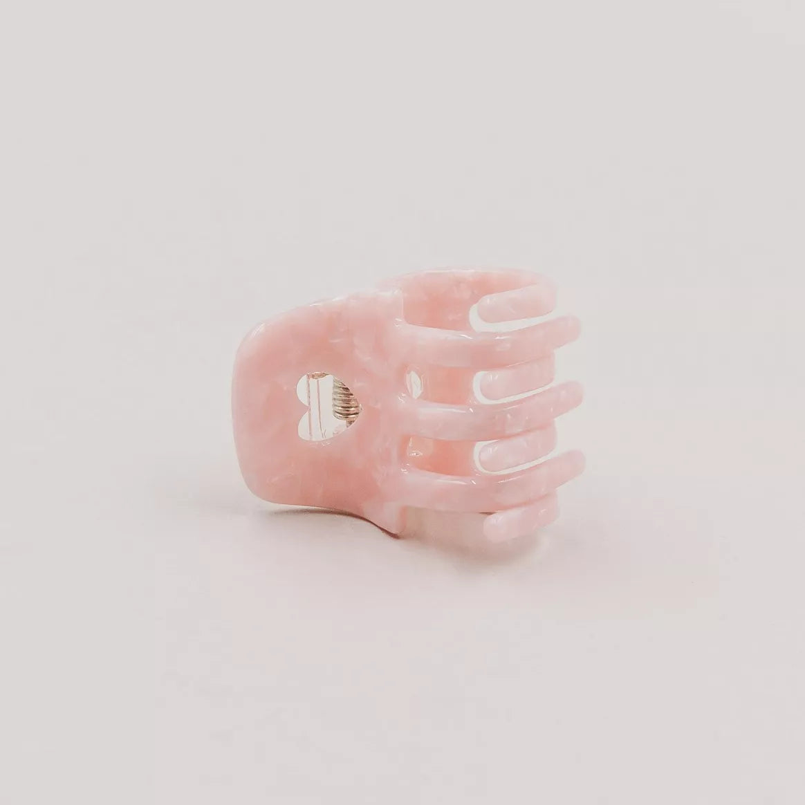 Petite barrette cœur blush