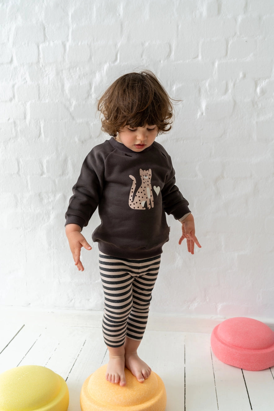 Ensemble 2 pièces avec sweat-shirt et leggings "Léopard"