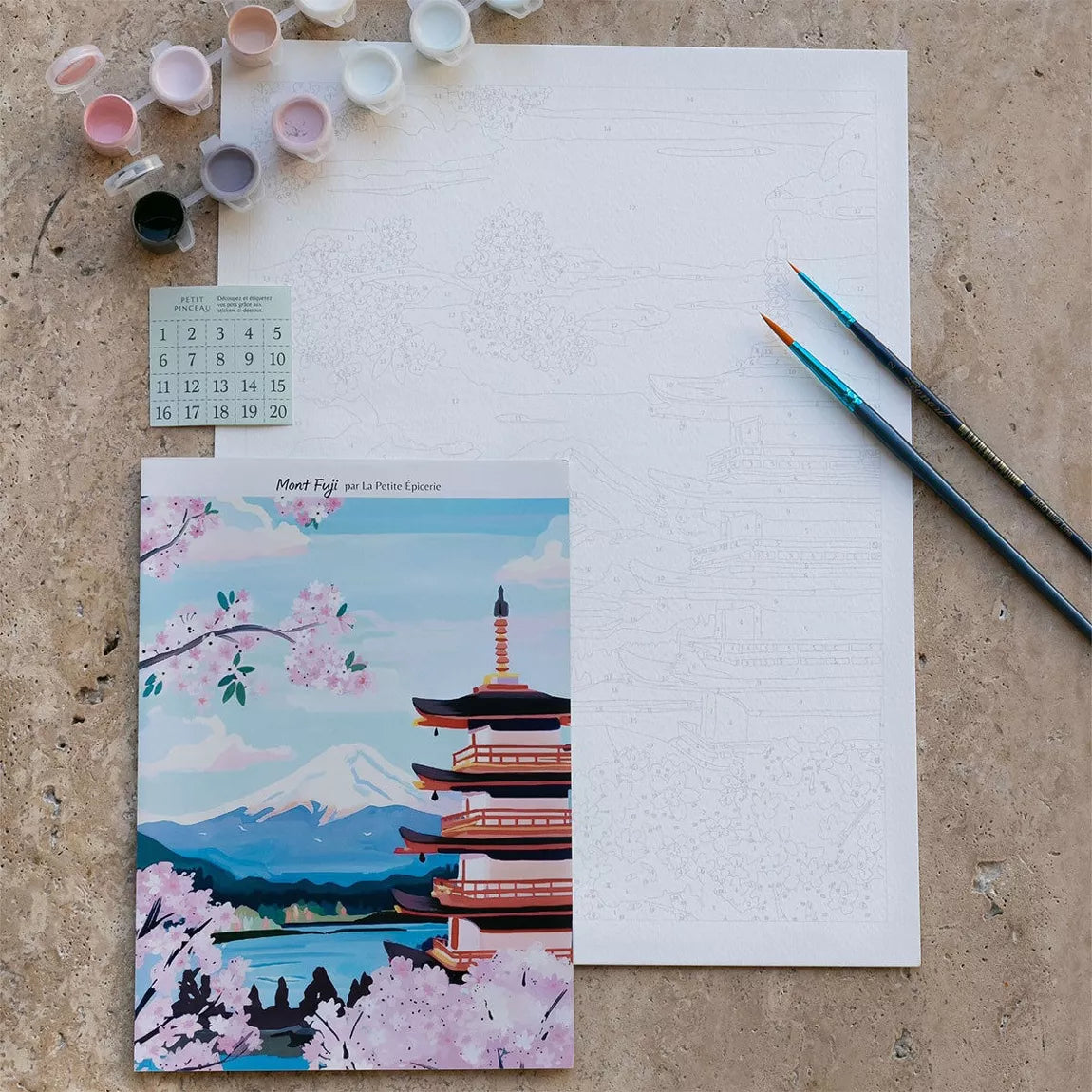 Coffret peinture au numéro - Mont Fuji