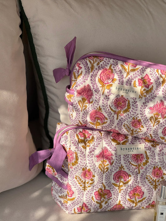 Grande trousse Ephèse rose - Byzantine - Margothe
