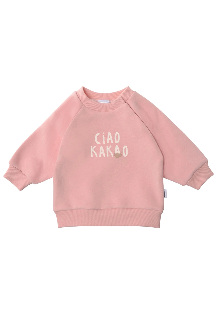 Ensemble avec sweat-shirt rose et leggings "Ciao Kakao"