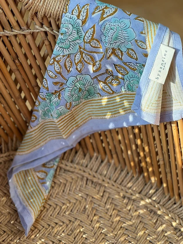 Petit Foulard 113 bleu clair Byzantine - Margothe