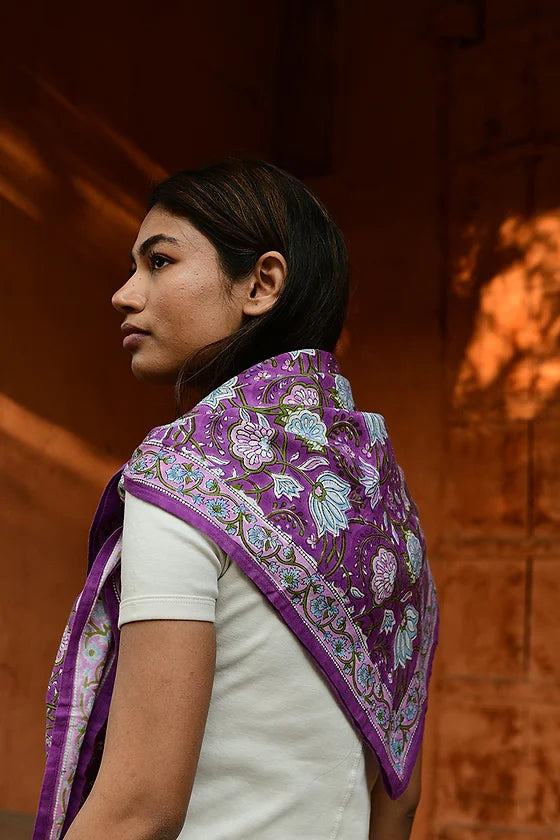 Foulard N° 114 Violet Byzantine - Margothe