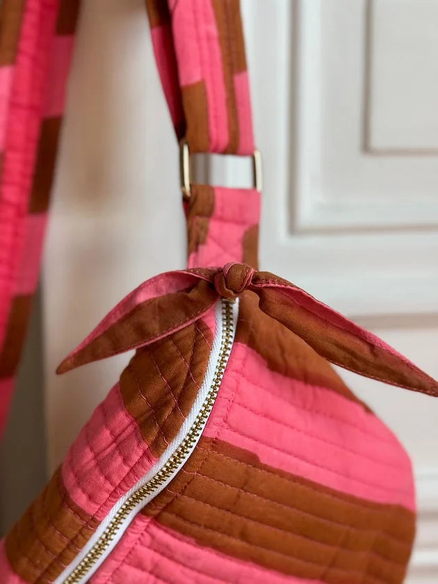Sac banane Alix rose et noisette Byzantine - Margothe