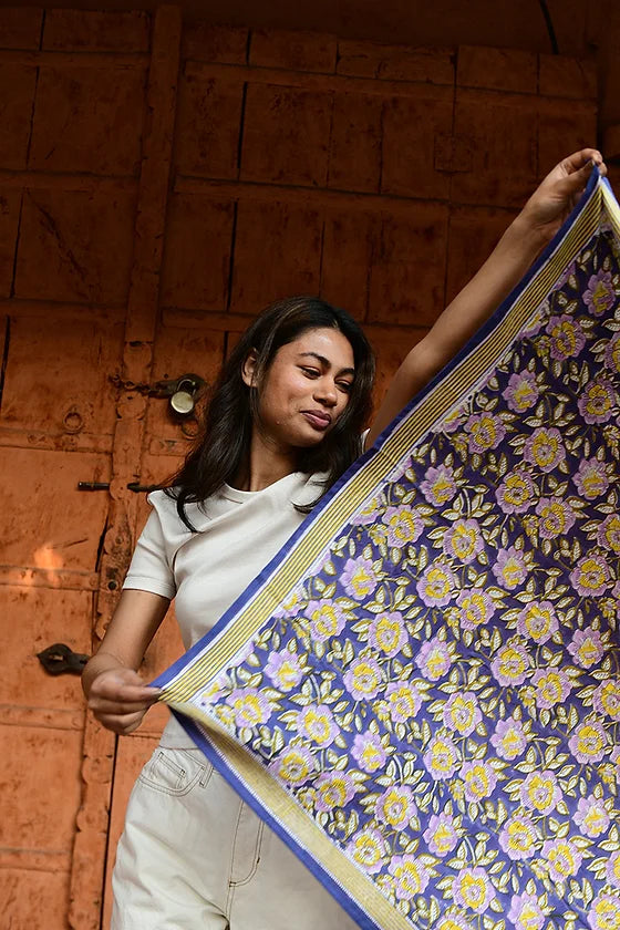 Foulard N°113 Bleu Byzantine - Margothe