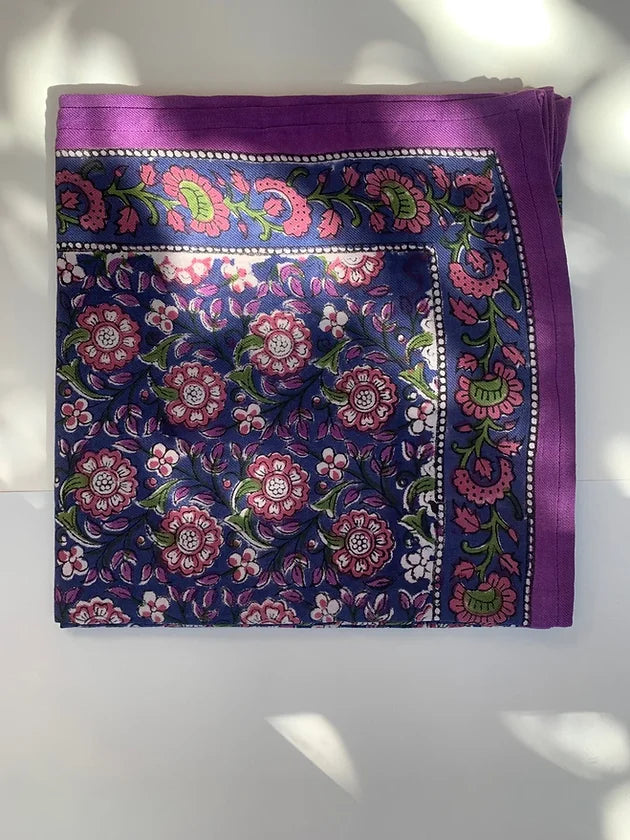 Foulard Bougainvilliers bleu Byzantine - Margothe