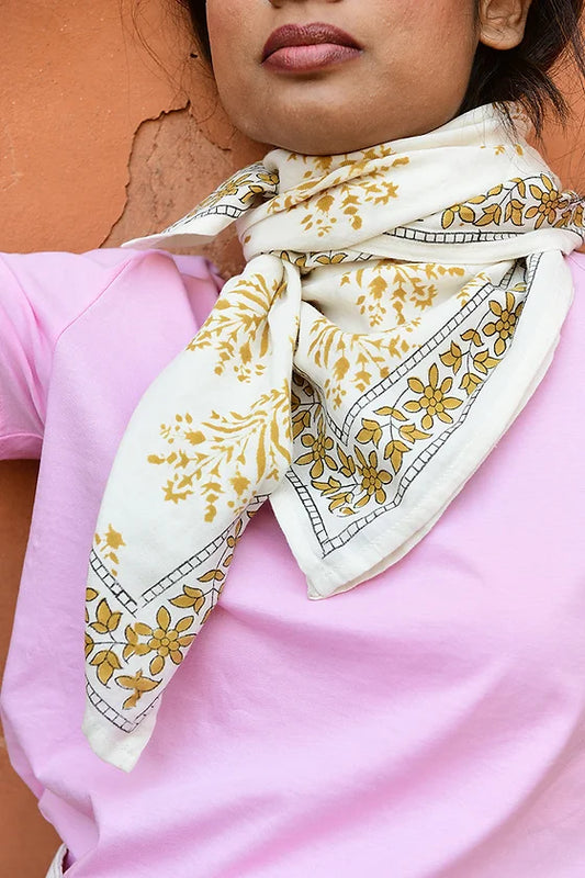 Foulard Galatie Écru Byzantine - Margothe