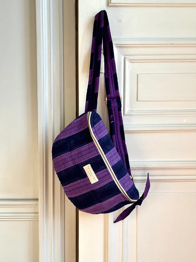 Sac banane Alix bleu et violet Byzantine - Margothe