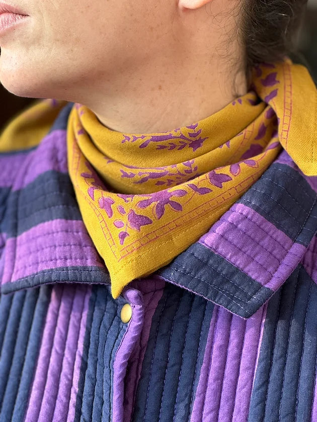 Petit Foulard Galatie Caramel Byzantine - Margothe