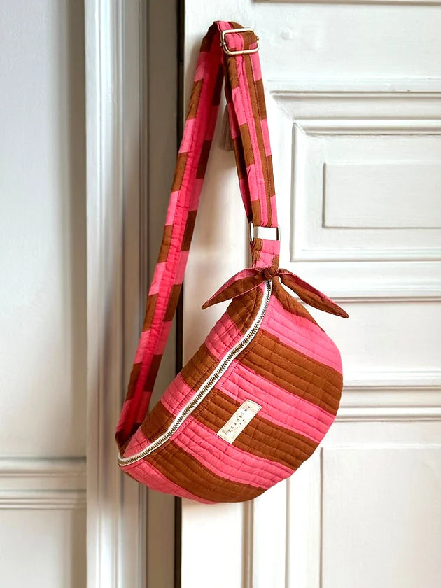 Sac banane Alix rose et noisette Byzantine - Margothe
