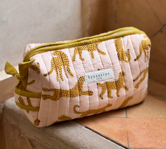 Petite trousse de toilette Fauve Rose - Byzantine - Margothe