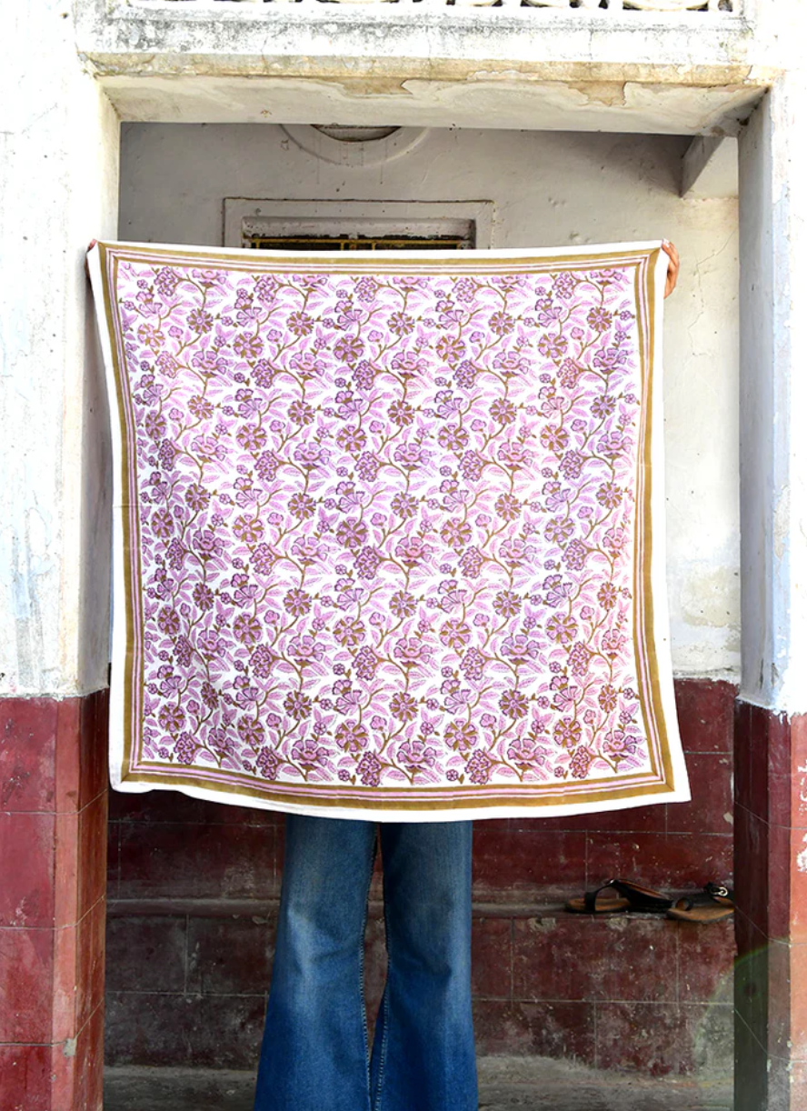 Foulard Carthage rose - Byzantine - Margothe