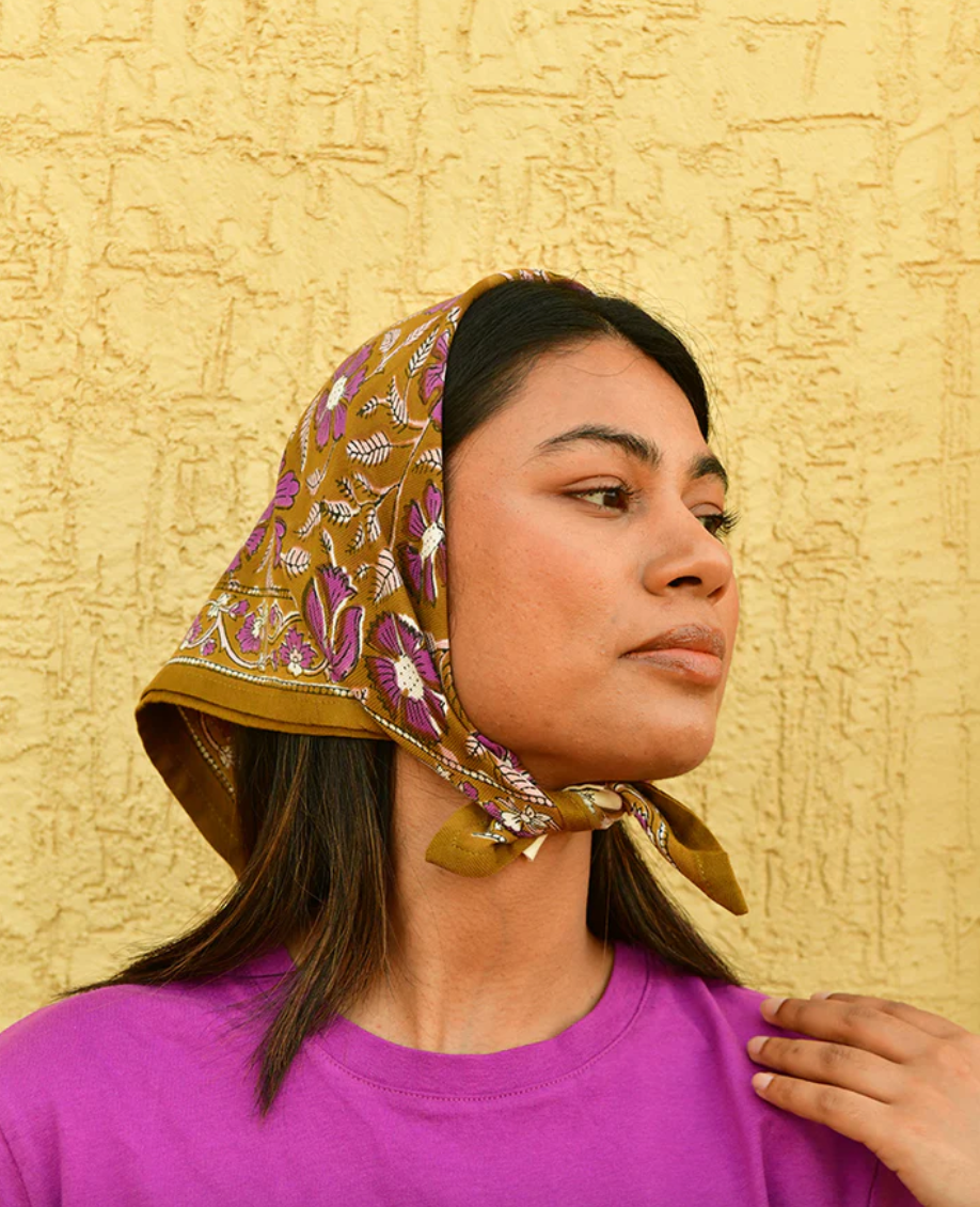 Petit foulard N°115 Caramel - Byzantine