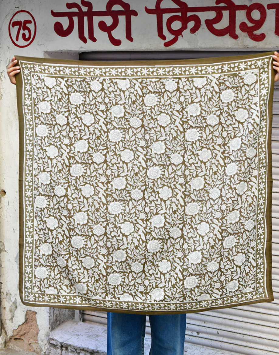 Foulard ANTIOCHE Kaki - Byzantine - Margothe