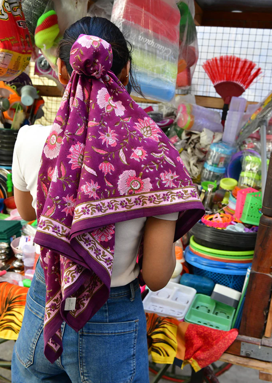 Grand foulard THÉODORA Betterave