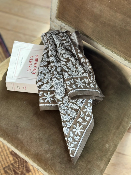 Petit foulard ANTIOCHE Kaki - Byzantine - Margothe
