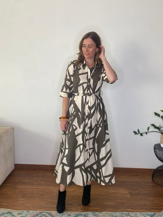 Robe Biba longue kaki - Margothe