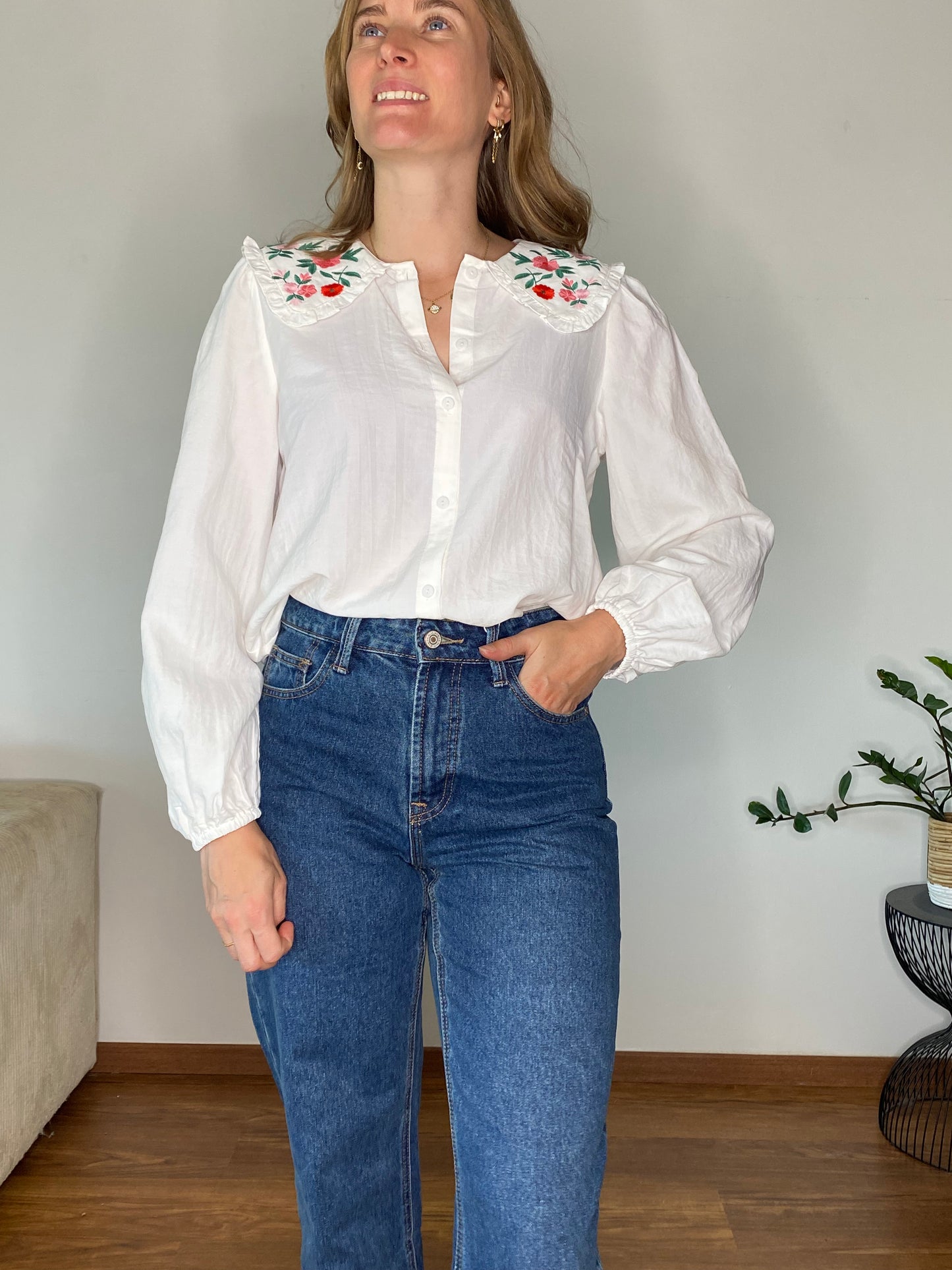 Chemise Chery blanche à col
