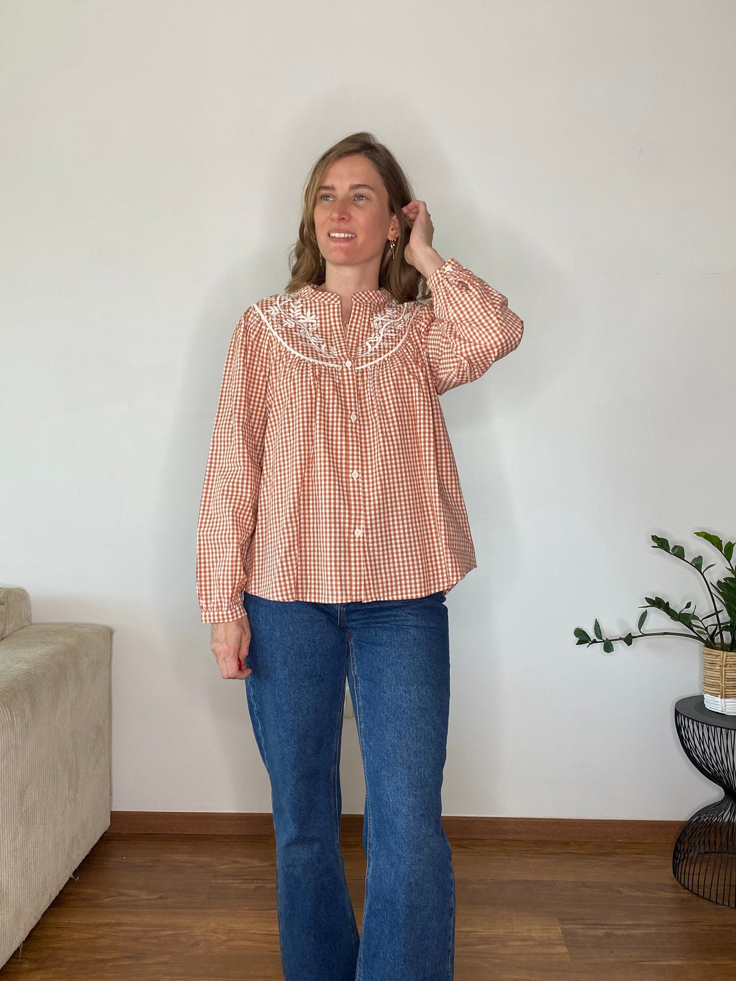 Blouse Lily vichy broderie