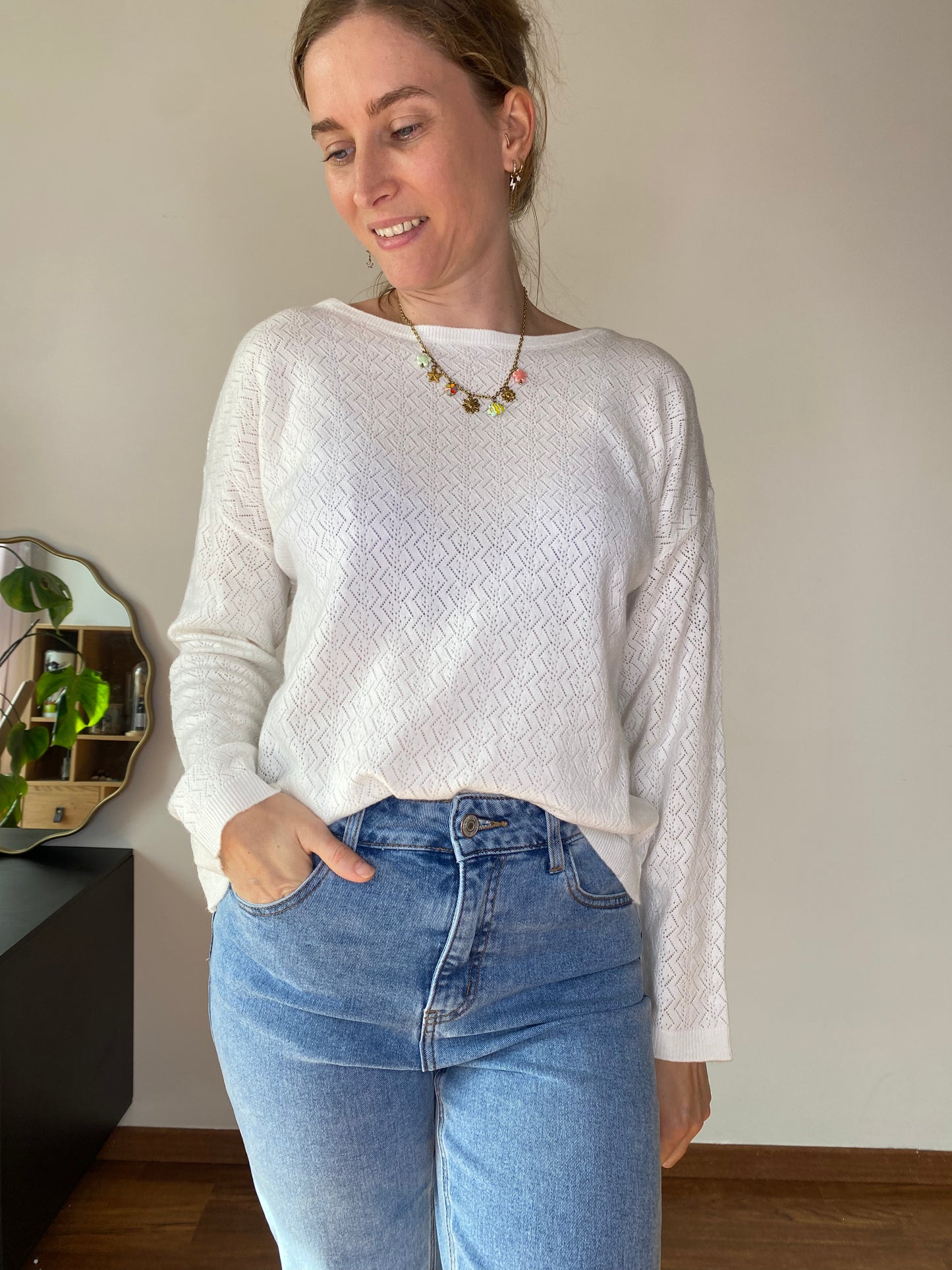 Pull Lorna blanc