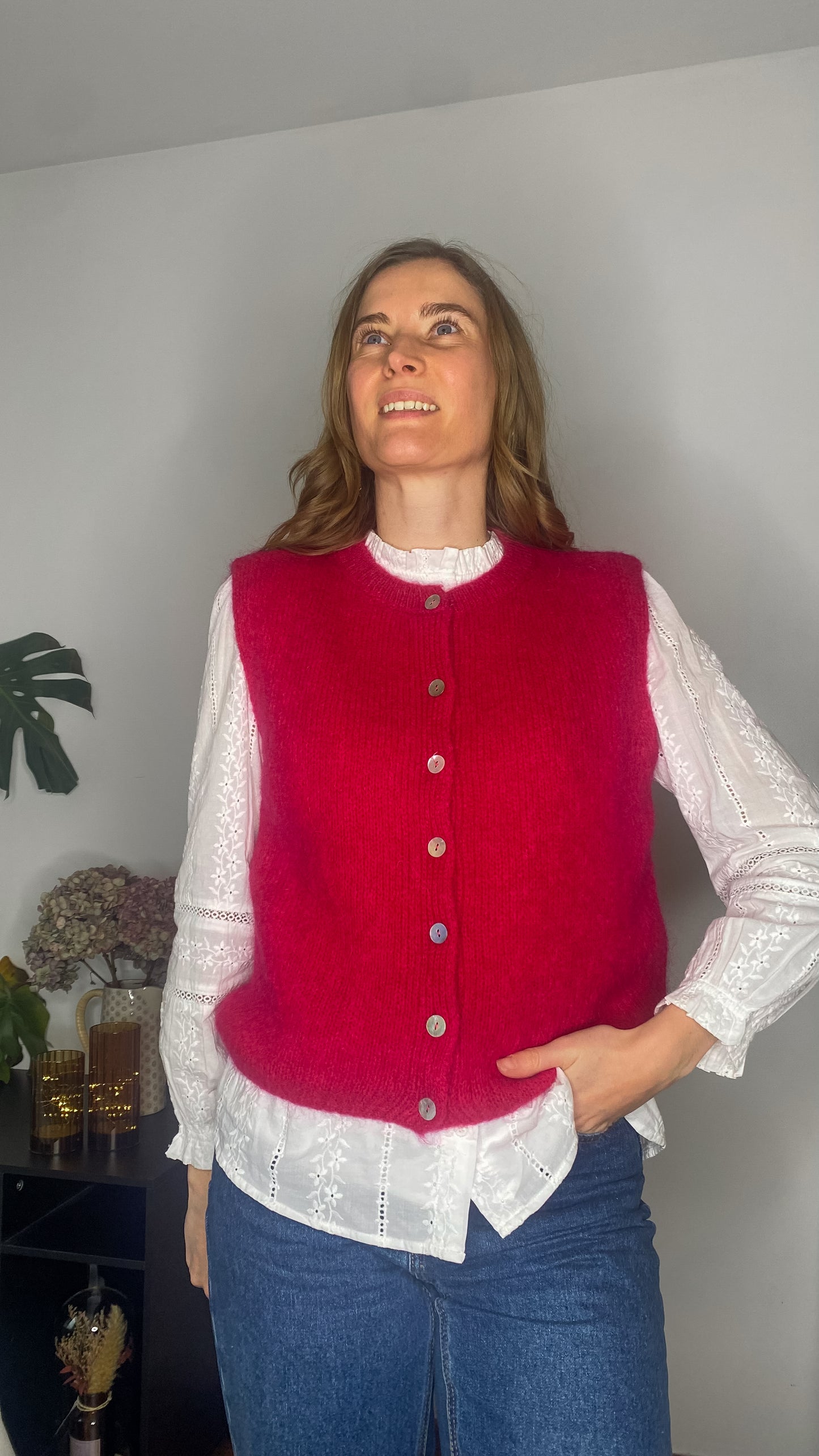 Gilet Ange fuchsia