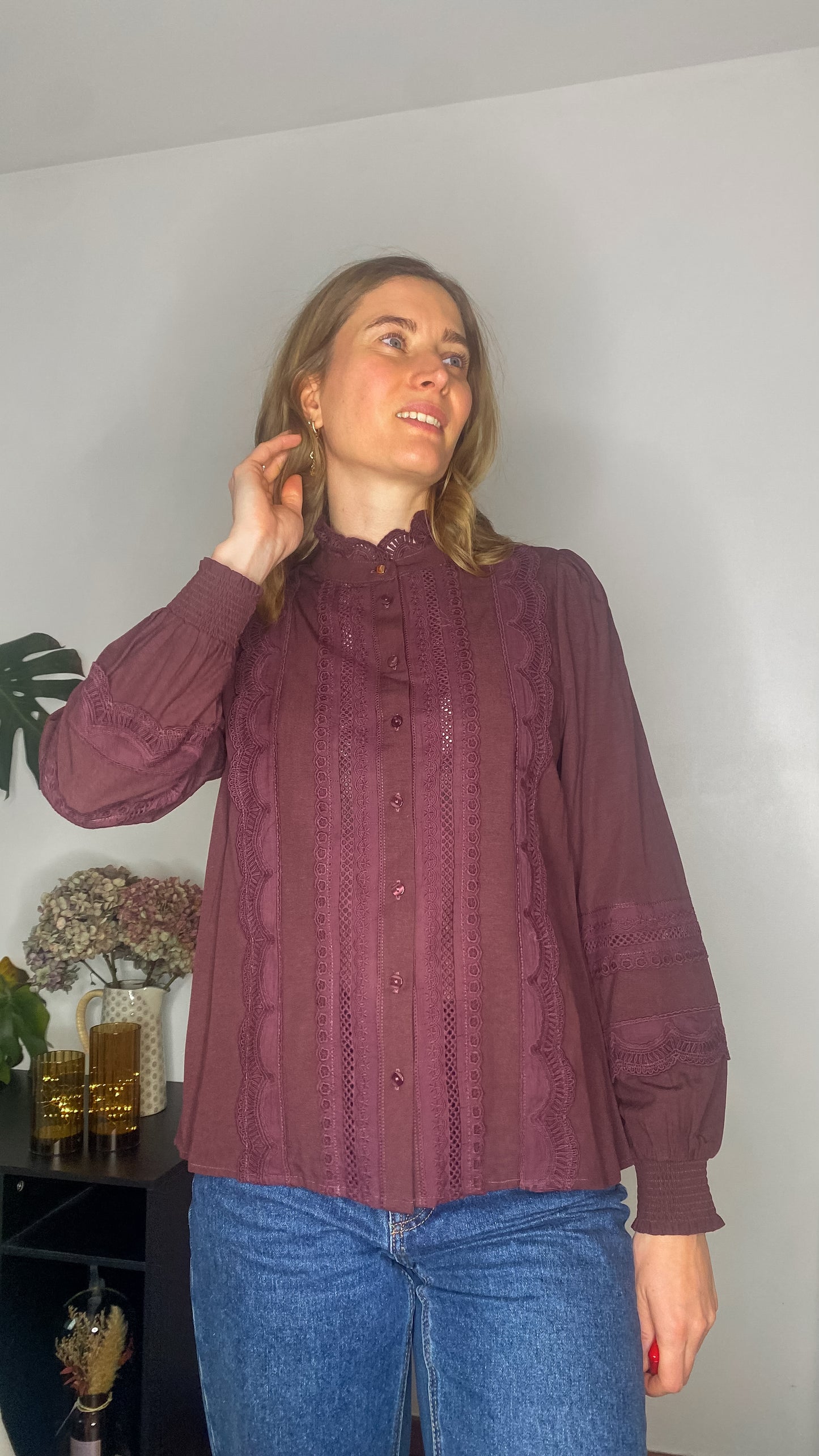Chemise Maxime bordeaux