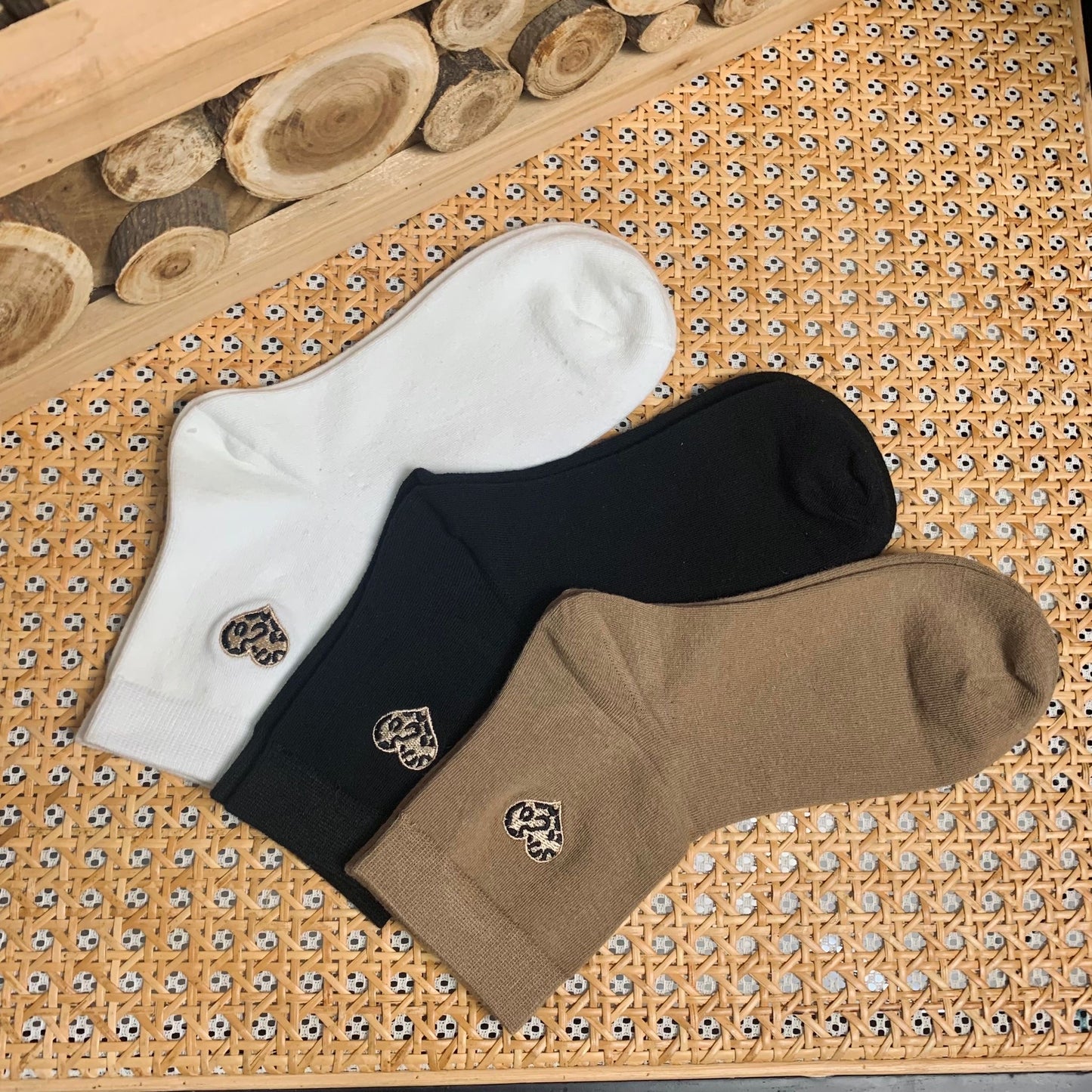 Chaussette Coeur noir