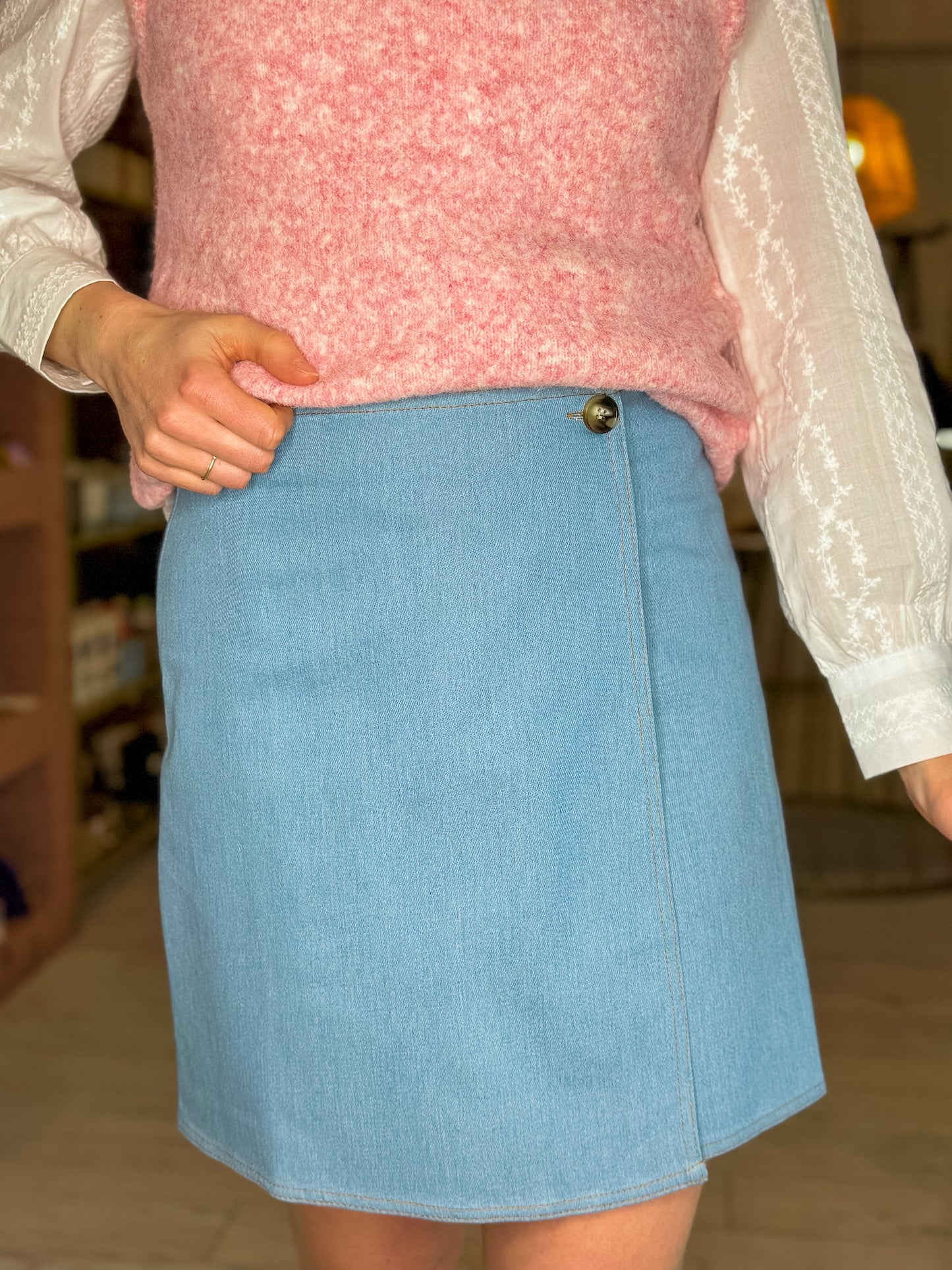 Jupe Cécilia bleu jean