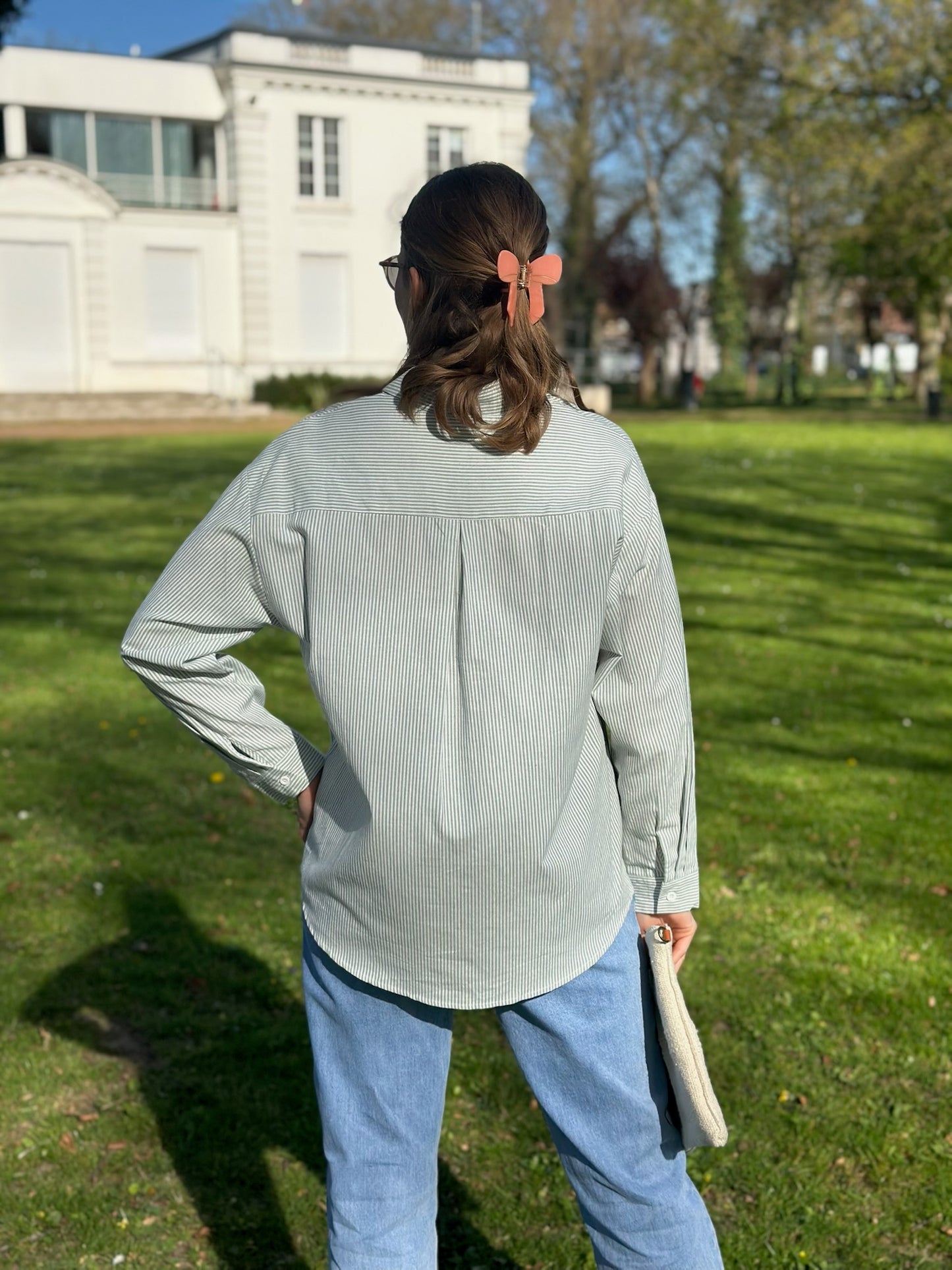 Chemise St Tropez rayée verte