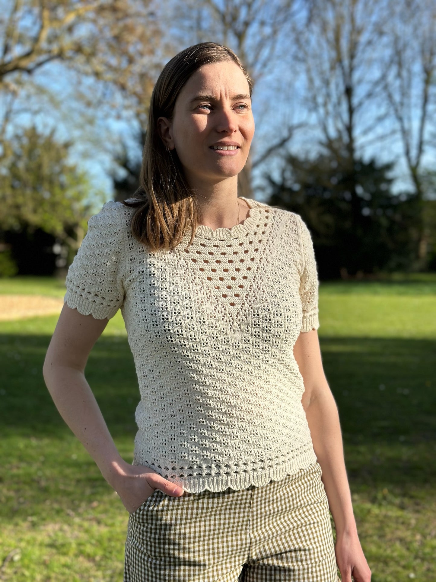 Top Margot écru
