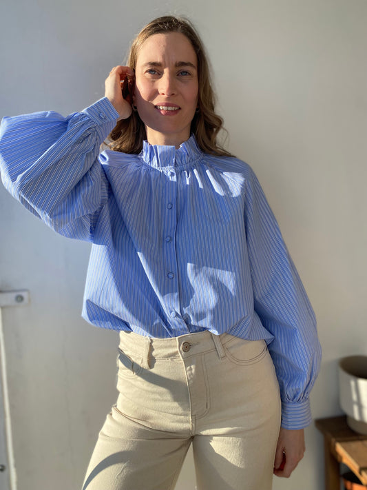 Chemise Annie bleue rayée - Margothe
