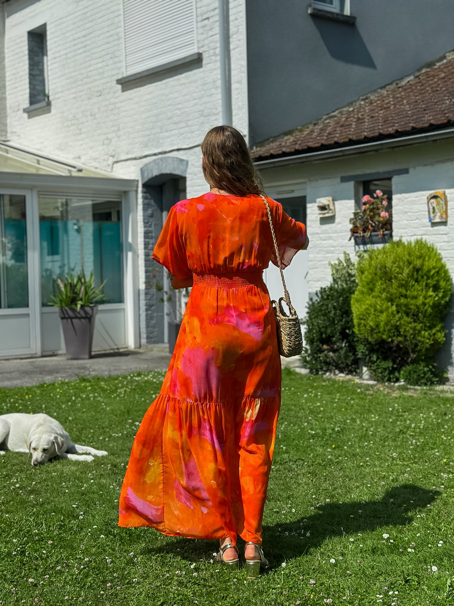 Robe longue Cléa orange
