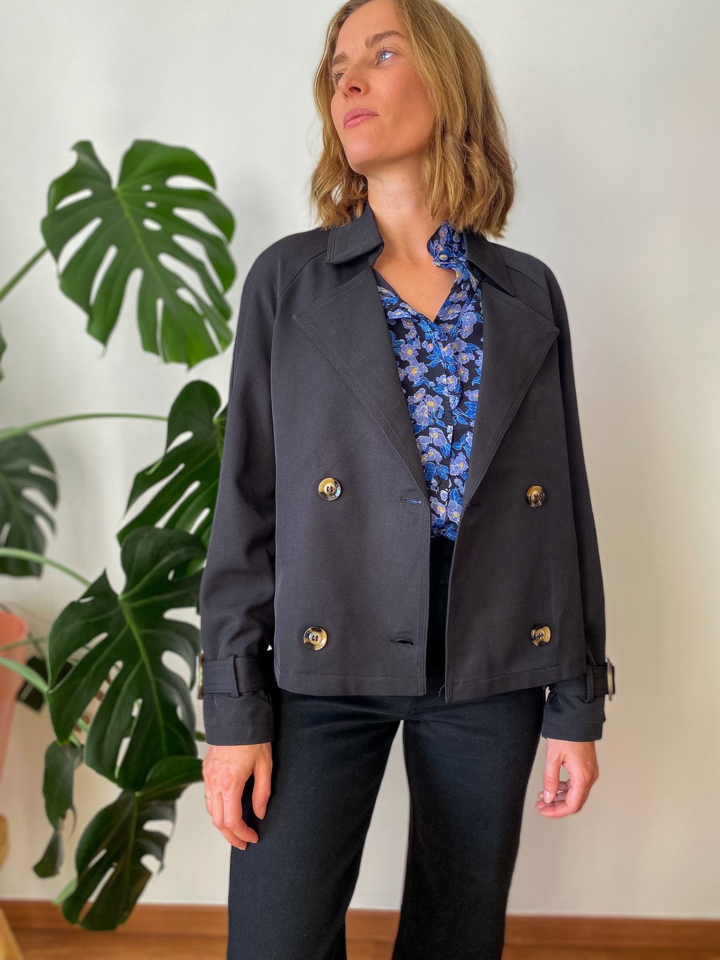 Trench Céleste noir court - Margothe