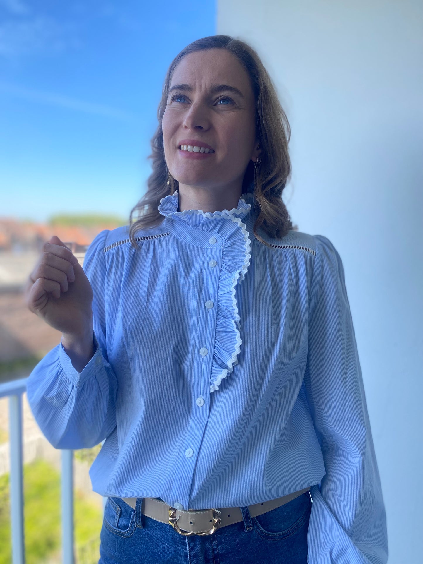 Chemise Azalée rayée bleue