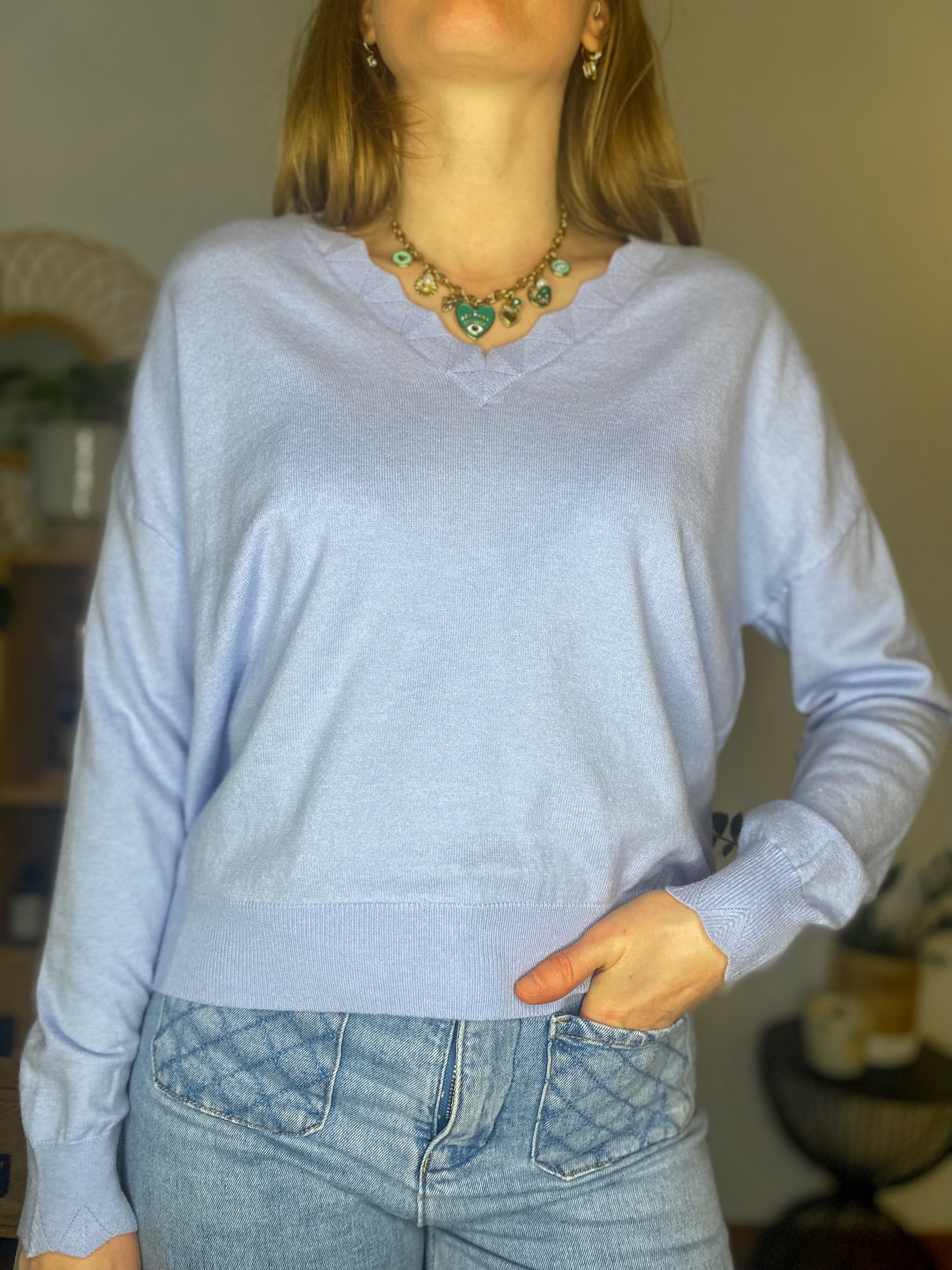 Pull Chiara bleu cachemire - Margothe