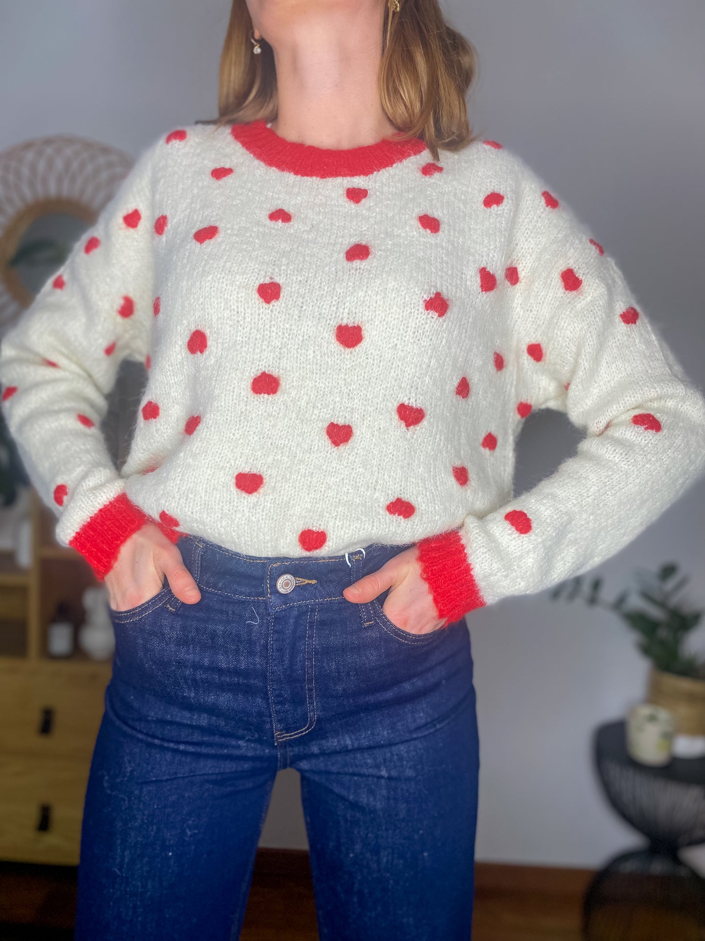 Pull Maelys coeur rouge - Margothe
