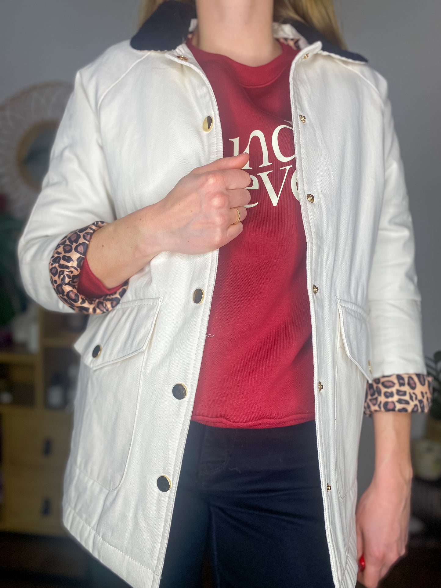Veste Alice beige léopard - Margothe