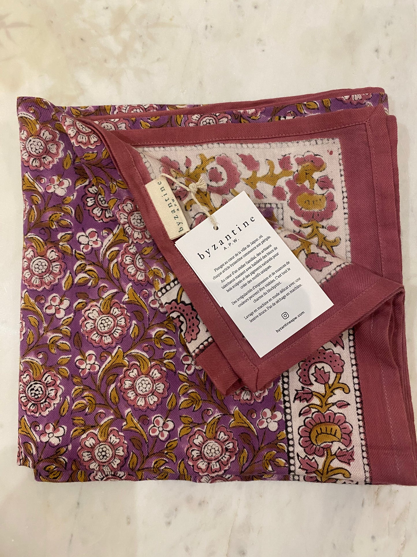Foulard Bougainvilliers violet Byzantine - Margothe