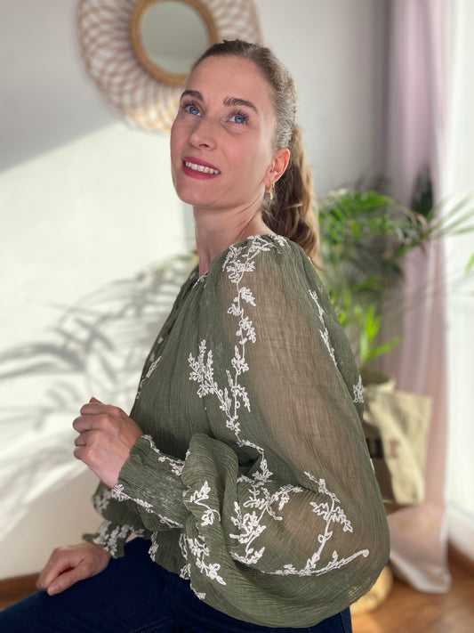 Blouse Ava kaki
