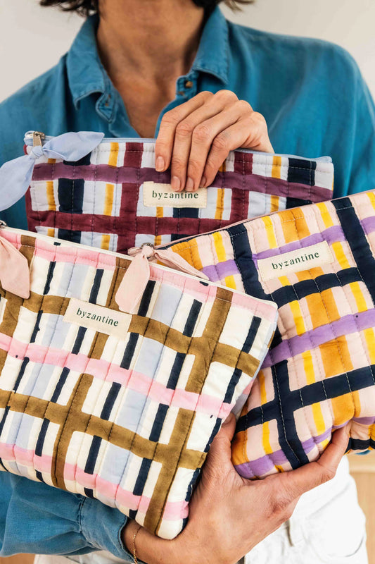 Grande Trousse Beauté - Checks n°1 - Byzantine - Margothe