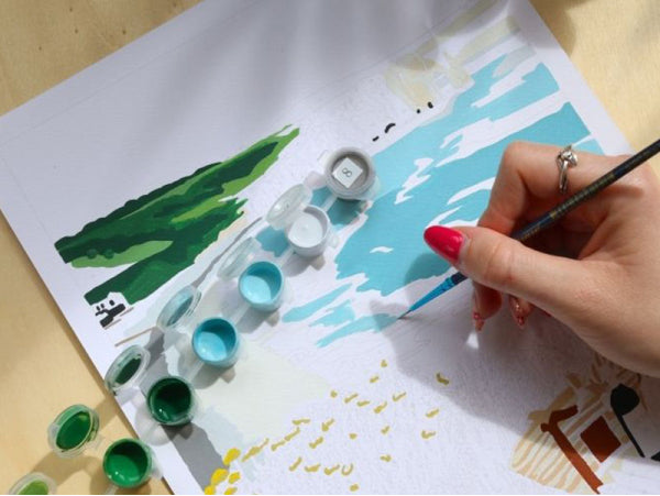 Coffret de peinture au numéro - Picnic à Étretat - Margothe