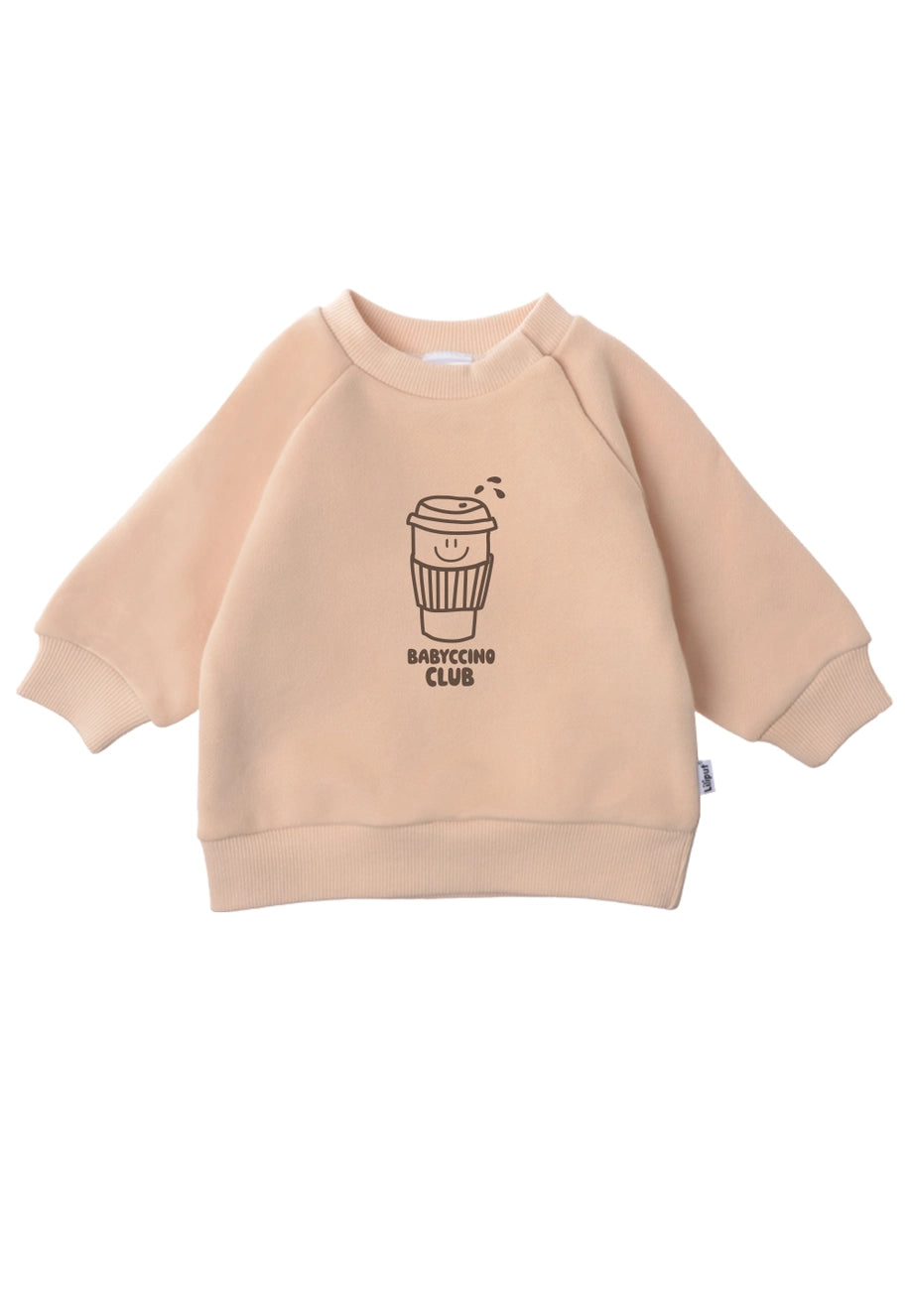Ensemble avec sweat-shirt et leggings "Babyccino Club"