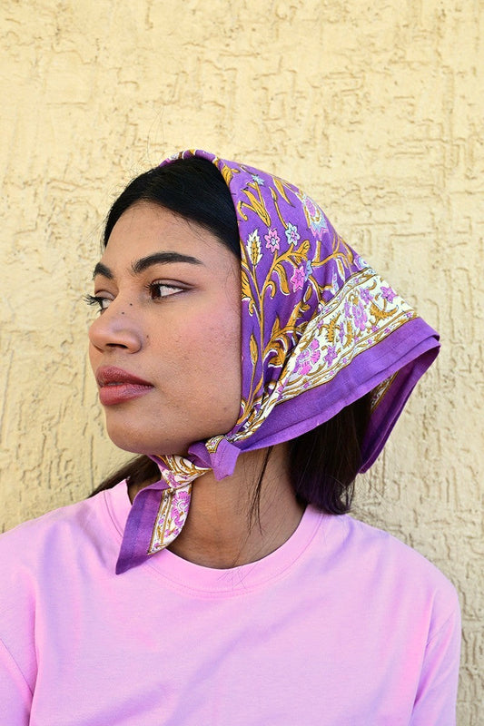 Petit foulard HALICARNASSE Prune