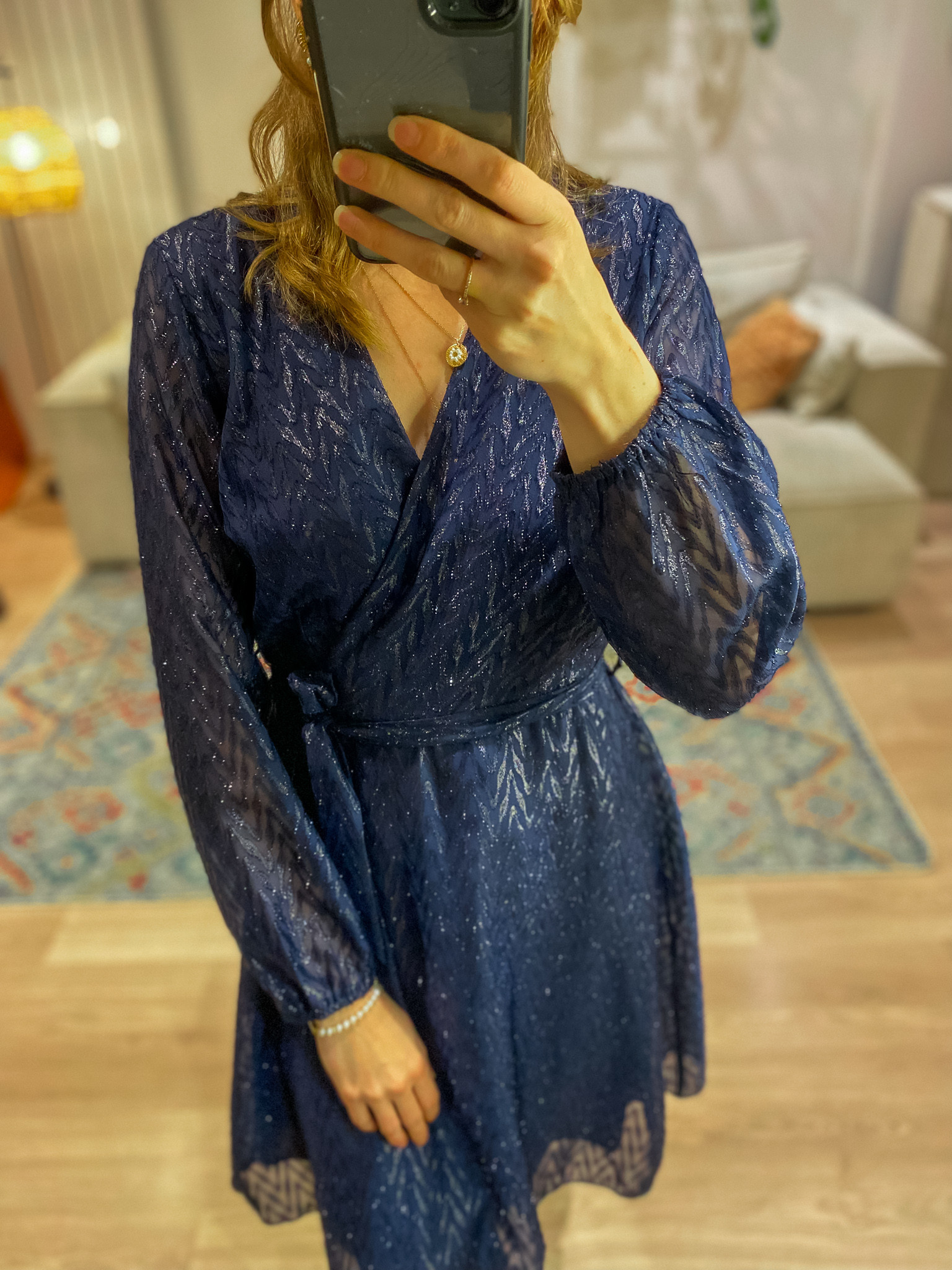 Robe Emmy bleue brillante